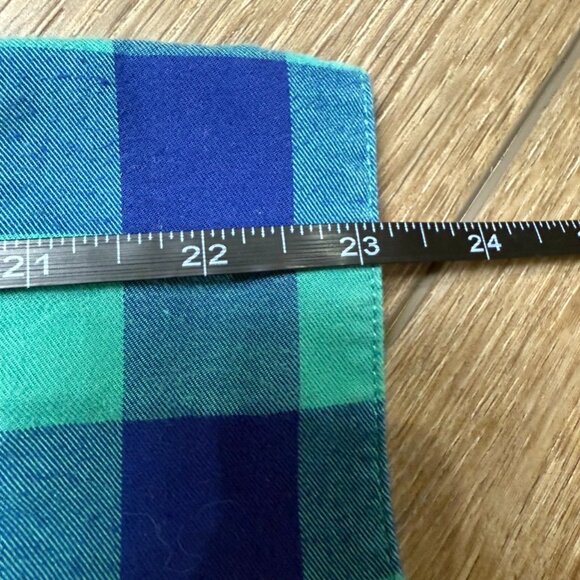 Mini Boden Boys Buffalo Plaid Long Sleeve Button Down Shirt, Blue/Green 13-14Y - Picture 9 of 10